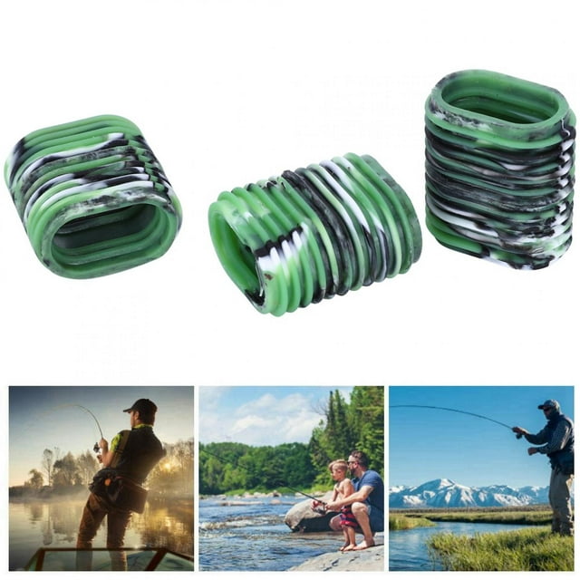 Poignée de Moulinet de Pêche en Caoutchouc 3 Couleurs Multicolore en Option, 5 Pcs Poignée de Protection de Pêche, pour Adulte Enfants Amateur de Pêche Usage Extérieur Mer/ Pêche Vert Noir,Rouge Noir,Bleu Noir