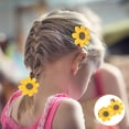 thumbnail image 1 of Hytrove 6Pcs Girl Student Hair Barrettes Cloth Yellow Use, 1 of 7