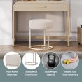 thumbnail image 6 of Hillsdale Swanson fabric Upholstered Vanity Stool in Distressed White, 6 of 16