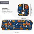 thumbnail image 3 of Fotbe Funny Steam Train Pattern Leather Pencil Case, Pencil Pouch with Durable Zipper, Compact and Stylish Organizer for Stationery, Art Supplies, Travel Essentials, 3 of 7