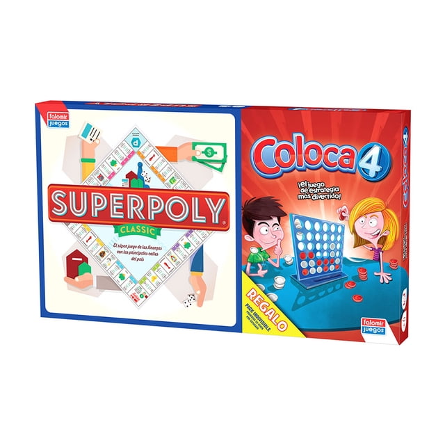 Superpoly Coloca 4 Falomir 01500 Multicolor Caja de 2 Super Juegos