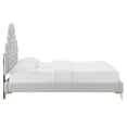 thumbnail image 6 of Modway Gwyneth Tufted Performance Velvet Twin Platform Bed in Light Gray, 6 of 10