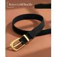 thumbnail image 4 of JASGOOD Women Suede Leather Belt for Jeans Fashion Gold Buckle Ladies Waist Belts, 4 of 8