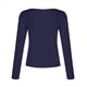 thumbnail image 4 of Camisas de Larga de Moda para Mujer, Blusas de Otoño con Cuello en V, Ajustadas y Recortadas, Conjuntos Y2K. Azul Oscuro L, 4 of 7