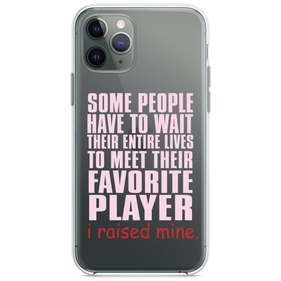 DistinctInk Clear Shockproof Hybrid Case for iPhone 11 Pro MAX (6.5" Screen) - TPU Bumper Acrylic Back Tempered Glass Screen Protector - I Raised My Favorite Player