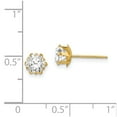 thumbnail image 3 of 14K Yellow Gold Earring Birthstone (04) April Women'S Synthetic 5 mm, 3 of 3