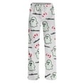 thumbnail image 6 of Halloween Womens Pajama Pants Loose Fit Wide Leg Trouser Pants Halloween Lounge Sleepwear Pj Bottoms, 6 of 7