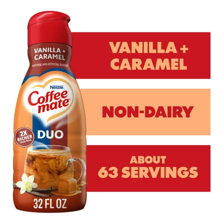 Coffee mate Vanilla Caramel Gluten Free Liquid Non-Dairy Coffee Creamer, 32 fl oz