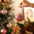 thumbnail image 4 of Valery Madelyn 16ct 3.15" Christmas Ornaments, Pink Gold Christmas Tree Ornaments for Holiday Party Decor, 4 of 7