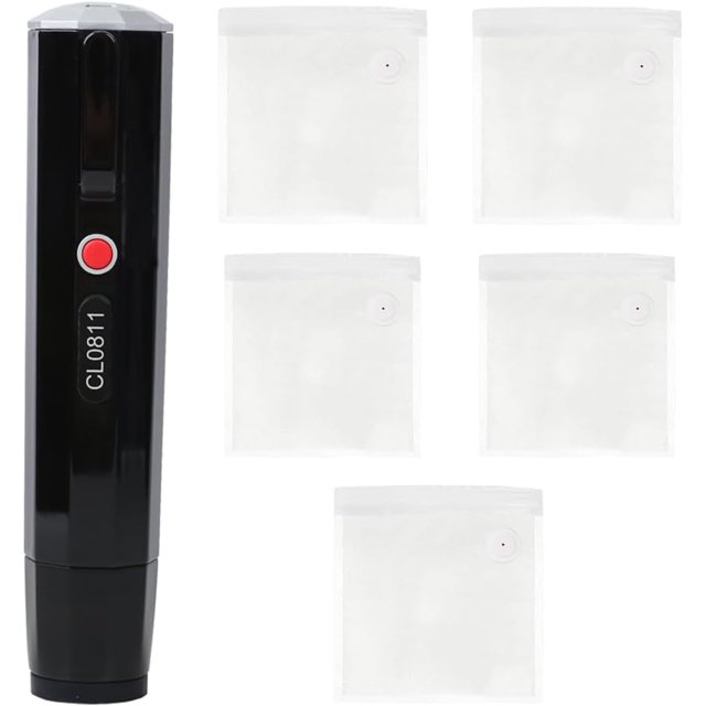 Irishom Handheld Vacuum Sealer Machine Portable USB Charging Cordless 2-in-1 Manual Handheld Vacuum Pump with 5pcs Sous Vide Bags for Food Storage and Preservation BPA-Free