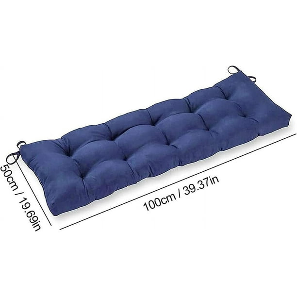 nipocaio IndoorOutdoor Garden Bench Cushion Swing Cushion Soft Seating Pads Wicker Chair Cushions for Lounger Garden Furniture Outside Patio Bench Blue 39 x 19 Walmart