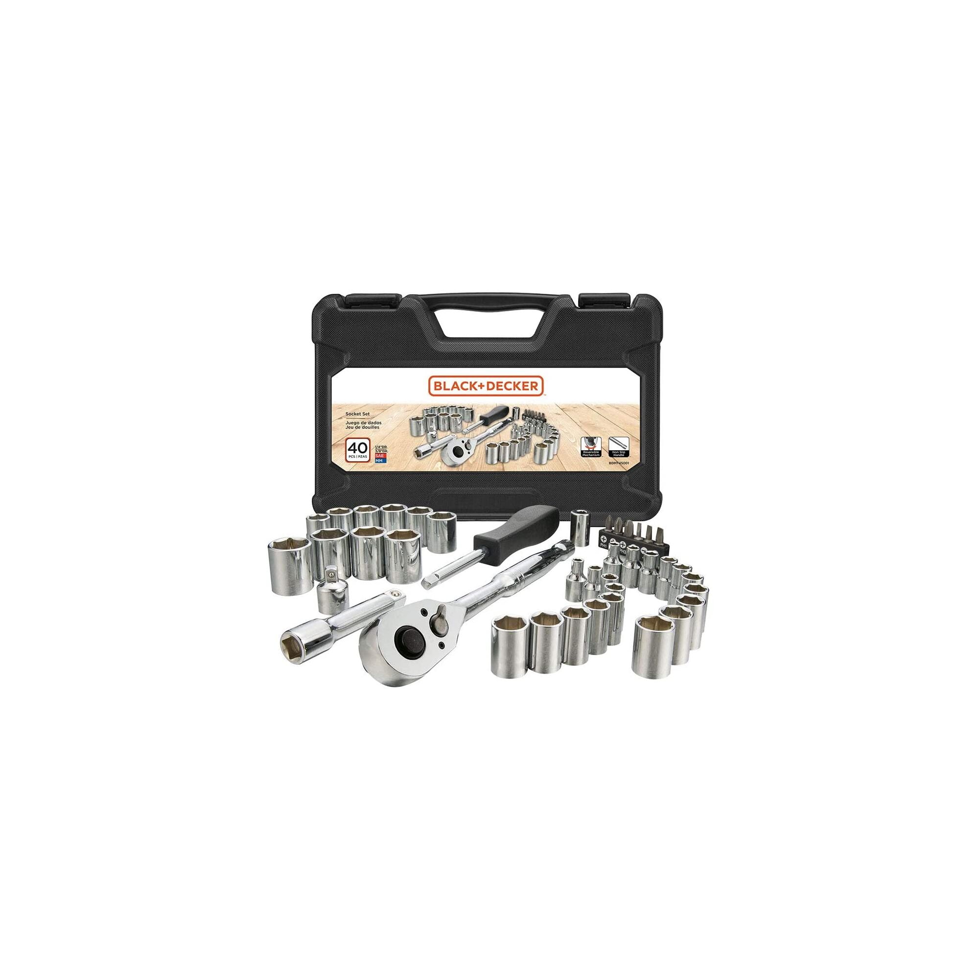BLACK+DECKER Socket Set, 40-Piece
