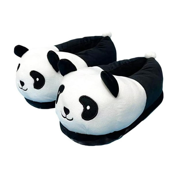 Adult Panda Slippers Cute Plush Slippers Novelty Slippers for