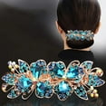 thumbnail image 3 of BYXAS 2pcs Butterfly Metal Hair Clips - Large Claw Clips for Strong Hold, Nonslip Hair Accessories for Spring/Summer Styling and Decoration(Blue+Red), 3 of 6