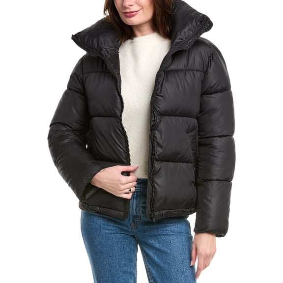 HUDSON womens  Jeans Lightweight Puffer Coat, s, Black