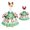M, variant on 23 Inch Christmas Porch Goose Outfits With Bow Headband And Santa Print Dress,Funny Xmas Geese Clothing For Outdoor Christmas Decorations,Garden Statue Holiday Decor