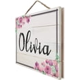 thumbnail image 3 of Artblox Wooden Name Sign & Flowers | Personalized Signs | Custom Sign Wood Plaque | Baby Sign Gifts for Baby Girl Nursery Decor Decorations for Girls Bedroom, 3 of 8