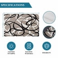 thumbnail image 6 of Brown Geometric Placemats Set of 8, Vintage Black White Striped Abstract Art Placemats for Dining Table, Place Mats for Kitchen Tabletop, Waterproof Wipeable Dining Table Mats Set, 6 of 9