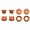 Orange, variant on Wolf Tooth 1X Alloy Chainring Bolts Set of 4 - Red