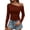Coffee, variant on Off The Shoulder Tops for Women Long Sleeve Ruched Slim Fit Shirts Casual Asymmetrical Neckline Blouse Flattering Fashion Tee for Going Out Everyday Wear Black XL