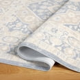 thumbnail image 4 of TOWN & COUNTRY EVERYDAY Rein Center Medallion Everwash® Washable Area Rug with Non-Slip Backing, Pet Friendly Rug, Blue/Beige, 5'2"x7'2", 4 of 11