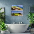 thumbnail image 5 of USA California Golf Course Wall Art Golf Pictures Canvas Prints Coastline Golf Course Wall Decor for Living Room Bedroom Home Decorations Painting Framed Artwork (16''''W x 16''''H x 4), 5 of 6