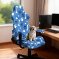 thumbnail image 3 of Xixirimido Dog Paws Bone Blue Print Gaming Chair Covers Only, Stretch Computer Chair Cover Breathable Gaming Chair Seat Cover with 2Pcs Armrest Slipcovers, 3 of 8