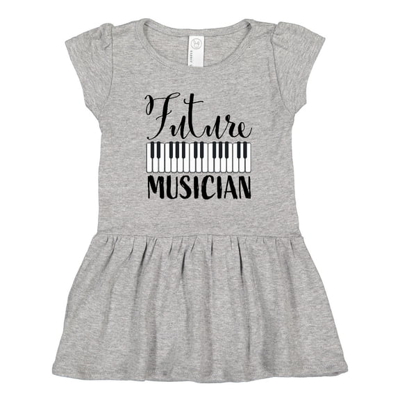 Inktastic Future Musician- Piano Music Girls Toddler Dress