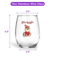 thumbnail image 5 of Hello Winter Pomeranian Football Snowman Welcome Snowy Morning 15oz Stemless Wine Glass Mug Pom Dog Lover Gifts Wine Glasses Cup - 01012, 5 of 5