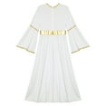 thumbnail image 6 of MSemis Girls Ancient Greek Toga Roman Hero Queen Maxi Dance Dress for Praise White 6, 6 of 7