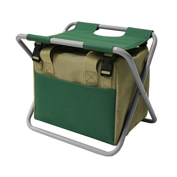 Wosthever 2021 silla plegable para exteriores, silla para acampar y pescar, taburete, portátil, enfriador, herramientas de Picnic aisladas, bolsa Jardín y Patio Gris