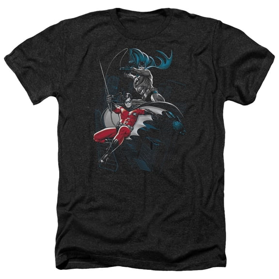 Batman - Black And White - Heather Short Sleeve Shirt - XX-Large