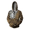 thumbnail image 2 of Sudadera con capucha de otoño para hombre, ropa Y2K para hombre, sudadera con capucha holgada con estampado de armadura de guerrero, sudadera con cremallera, ropa para hombre, 2 of 4