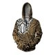 thumbnail image 2 of Sudadera con capucha de otoño para hombre, ropa Y2K para hombre, sudadera con capucha holgada con estampado de armadura de guerrero, sudadera con cremallera, ropa para hombre, 2 of 5