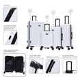 thumbnail image 4 of InUSA TREND 4-Piece Luggage Sets with Spinner Wheels, Handle, Trolley, (20"/24"/28"/32"), White, 4 of 6