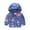 Blue, variant on Toddler Kids Baby Boys Girls Cartoon Dinosaur Rainbow Camouflage Zip Windproof Jacket Hooded Trench Lightweight Kids Coats Windbreaker Casual Outerwear