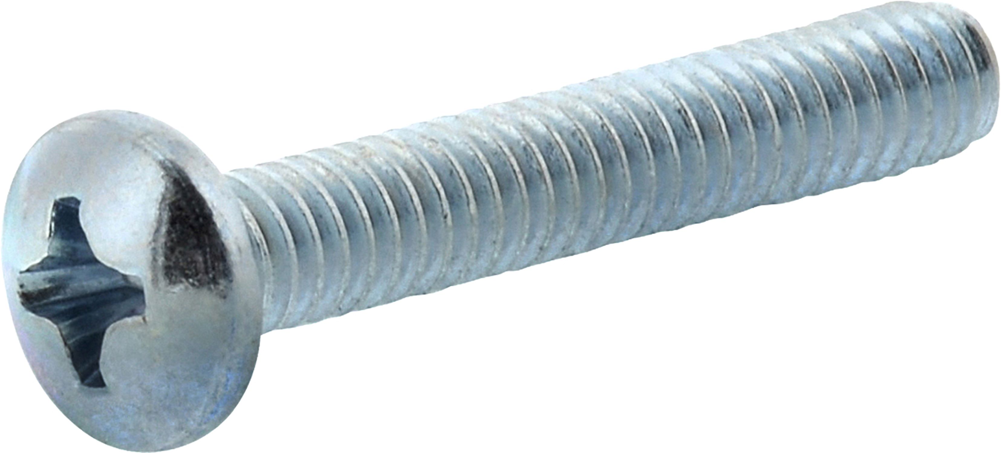 (6 pack) Hillman Pan Head Phillips Machine Screw M6-1.00 X 16, Steel, Zinc Finish, 6 Sets