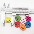 COMPUKAS 100Pcs Wood Buttons Assorted Color Pumpkin Shape Decorative ...