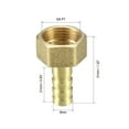 thumbnail image 2 of Brass Barb Hose Fitting Connector Adapter 8mm Barb x 3/8 PT Female Pipe, 2 of 4
