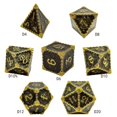 thumbnail image 2 of serony 7Pcs Polyhedral Dice Irregular Big Games Multi Colored Assortment Numbers Board Board Game Props Table Games Imitate golden Black, 2 of 6