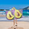 thumbnail image 5 of Fruit Abstract Art Hooded Beach Towel Kids Bath Towels Quick Dry for Pool Swiming 50" x 23.5" Microfiber Soft Bathrobe, 5 of 7