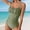Green, variant on Swimsuit for Women One Piece High Waisted Bathing Suit Womens Swim One Piece Push up Swimwear Bandeau Bathing Suits Crinkle Swimsuit Sport Swimsuits for Women Womens Swim Purple M