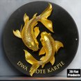 thumbnail image 4 of Vintage Koi Fish Wall Art Plaque 8 Inch Round Metal Sign for Home Office Decor, Aluminum Durable 2D Flat Wall Mounting, 4 of 6