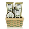 Pure! Herbal Collection Spa Basket - The gift that Keeps Giving!! Touchable Skin, Cleansed & Hydrated with Green Tea Spa Collection