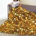 thumbnail image 6 of Pofeuu Bright Shiny Golden Print Ultra-Soft Micro Fleece Blanket,for Bed Or Sofa,All Season Throw Blankets Flannel Blanket-50"x40", 6 of 7