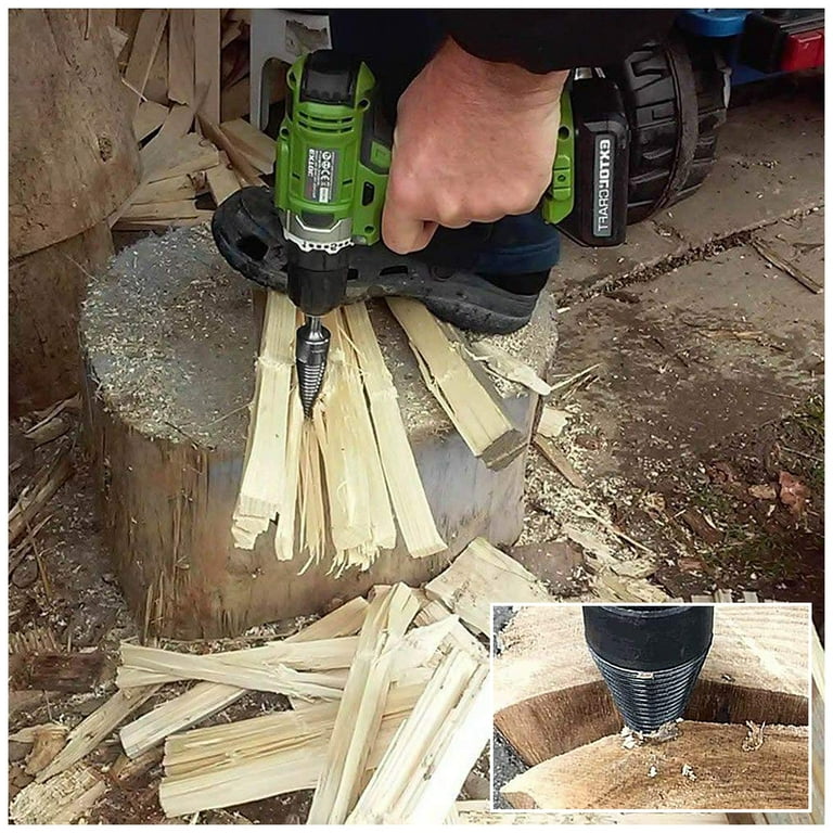 1111Fourone Firewood Drill Bit Woodworking Chopper Tool Breaker