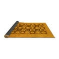 thumbnail image 2 of Ahgly Company Indoor Square Checkered Yellow Modern Area Rugs, 4' Square, 2 of 4