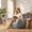 Light Gray, variant on Bean Bag Chair with Armrests - Oversized Comfy Beige Beanbag Lounge Lazy Floor Sofa Chair for Living Room, Bedroom & Dorm,Comfy Corduroy Sofa Chair,Pink