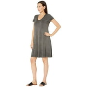 Karen Kane Vintage Wash Olivia T-Shirt Dress Charcoal
