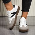 thumbnail image 4 of EKVAHL Women's Lace Up Retro Sneakers, Soft Cushioned Insole Breathable Tennis Shoes, Fashion Daily Shopping Stroll Walking Shoes White, 4 of 5